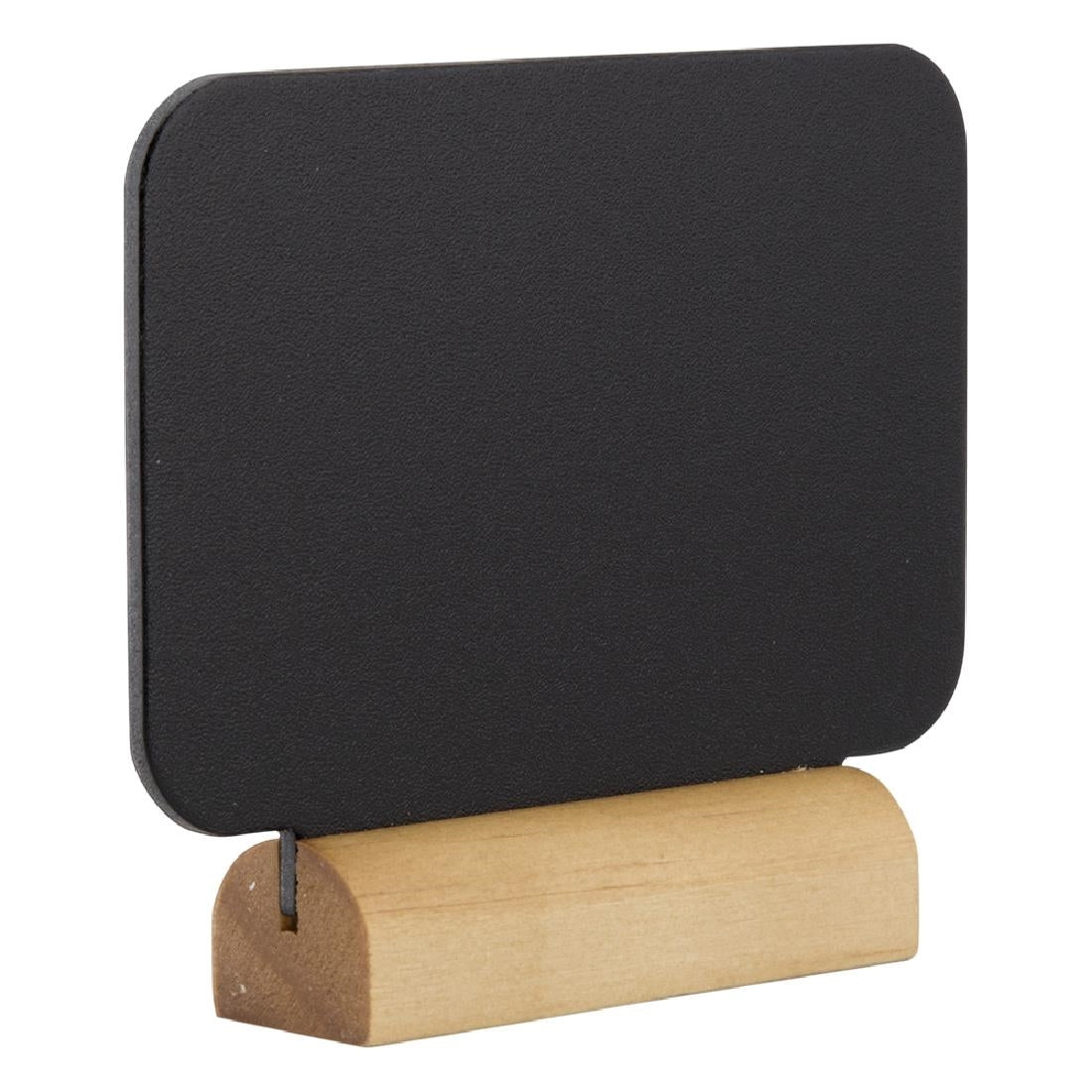 CU906 Securit Silhouette rechthoekige mini krijtborden, inclusief krijtstift Houten voet (4 stuks)