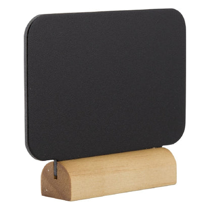CU906 Securit Silhouette rechthoekige mini krijtborden, inclusief krijtstift Houten voet (4 stuks)