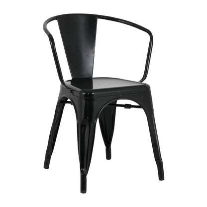 HZ806 Bolero Bistro Curve Armstoelen Zwart (4 stuks)