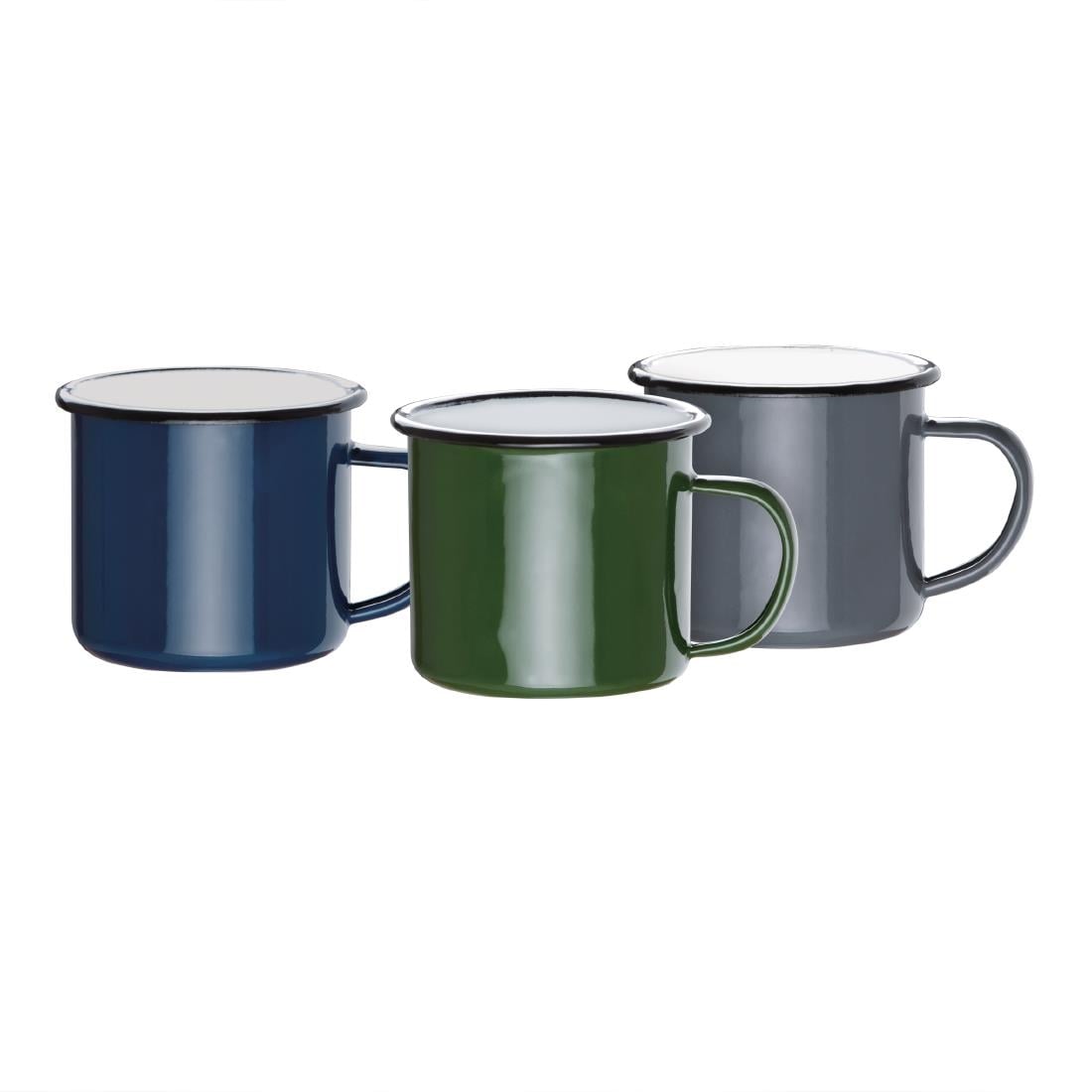 DC396 Olympia Emaille mok groen 35cl (6 stuks)