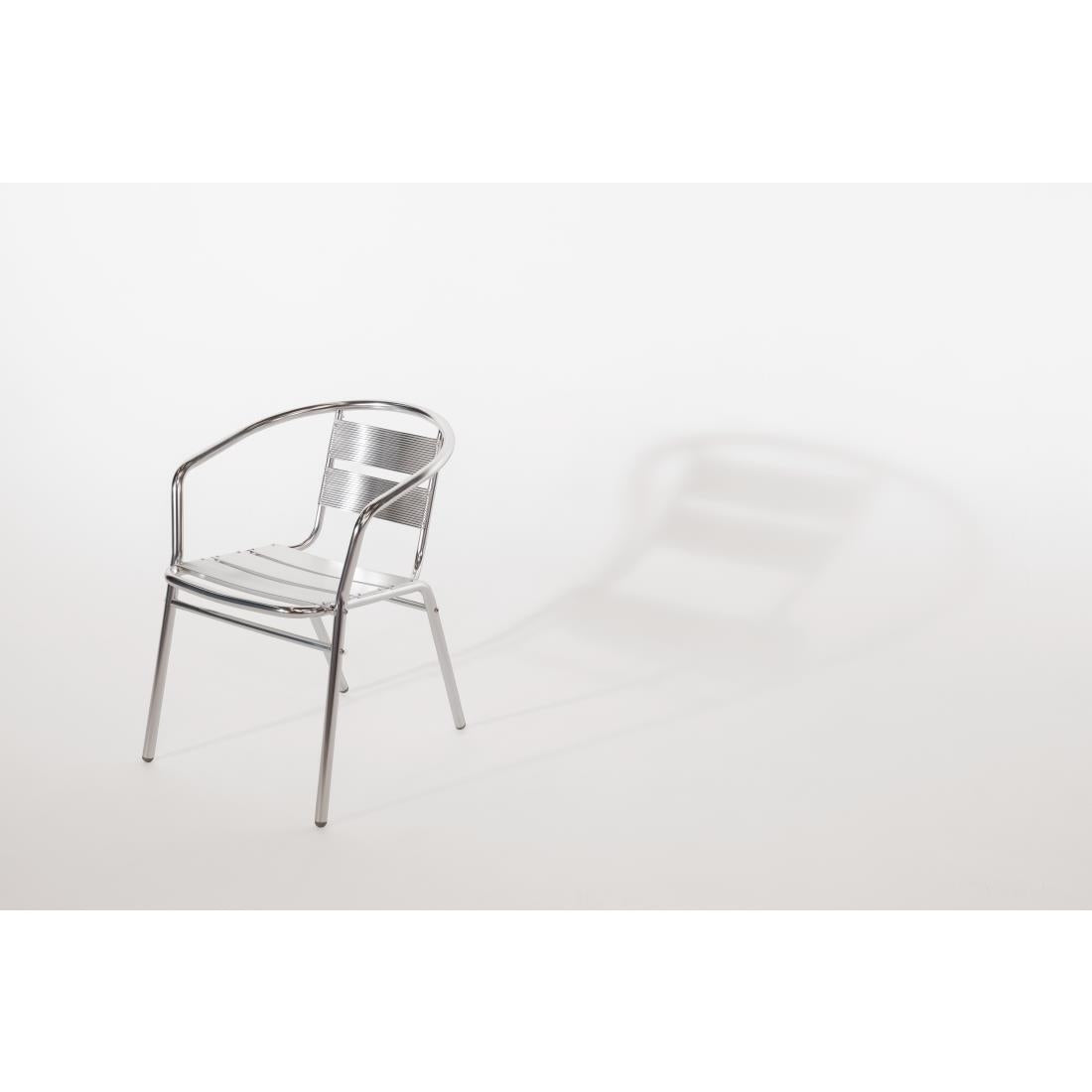 U419 Bolero stapelbare aluminium stoelen (4 stuks)