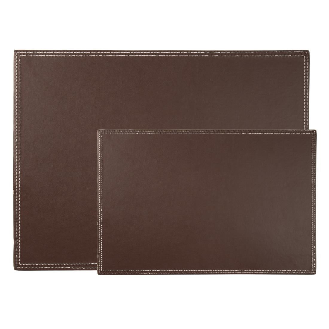 CE298 Olympia kunstlederen placemat bruin 40x30cm