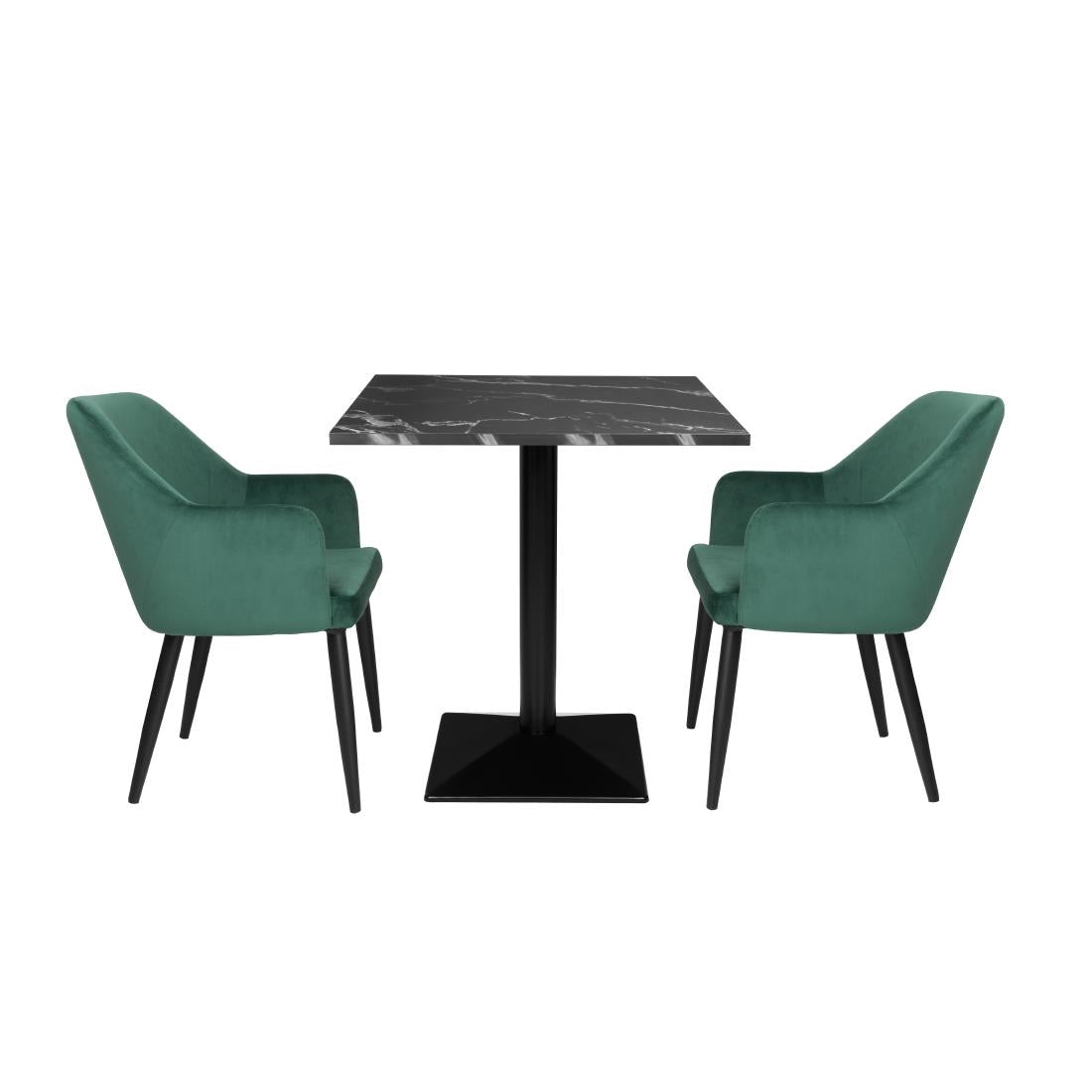 HW851 Bolero Complete Tafel Vierkant Zwarte Steen Effect 700mm