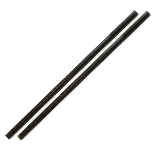 HU496 Sier Diposables Refork rechte rietjes zwart ø 8 mm / 24cm (100 stuks)