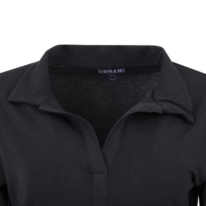 B038-XS Uniform Works dames T-shirt met V-hals zwart XS
