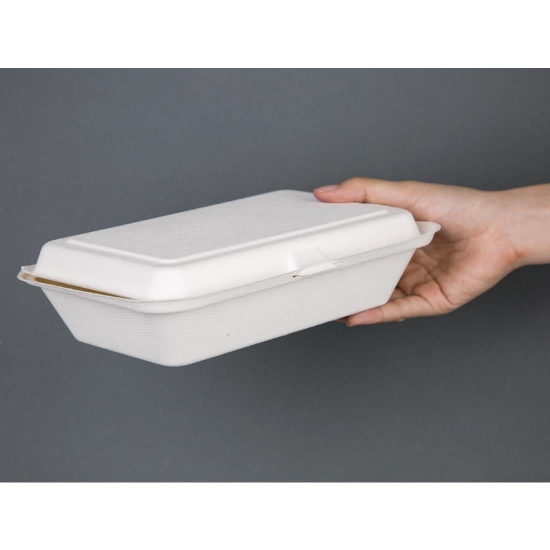 DW249 Fiesta Compostable composteerbare bagasse voedseldozen 24,8cm (250 stuks)