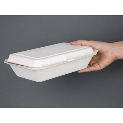 DW249 Fiesta Compostable composteerbare bagasse voedseldozen 24,8cm (250 stuks)