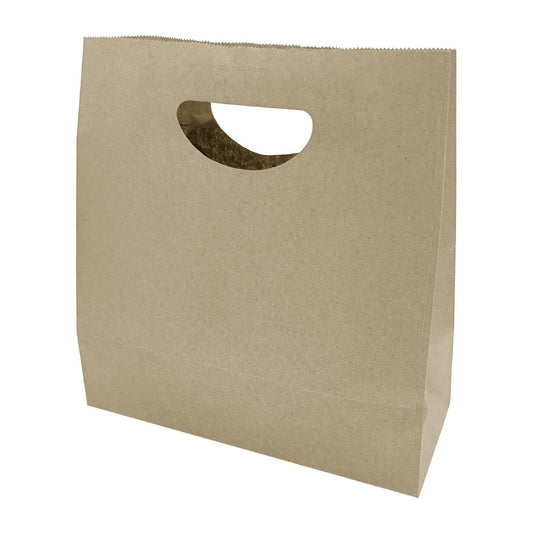 HY764 Fiesta Recycleerbare D Cut Handgreep Bruine Papieren Tassen Medium (250 stuks)