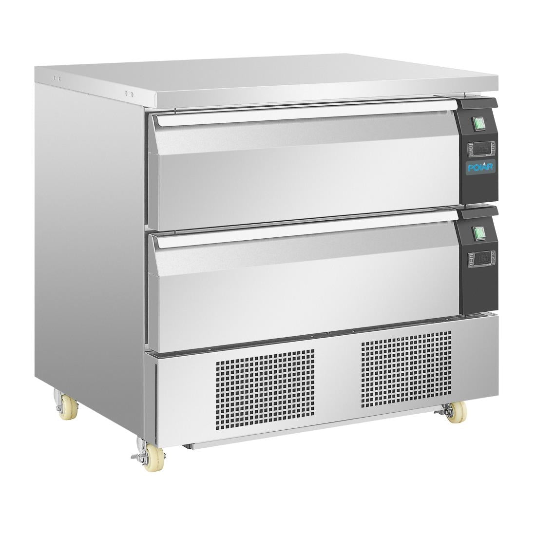 DA996 Polar U-serie compacte koel-vrieswerkbank 2 lades 4x GN 1/1