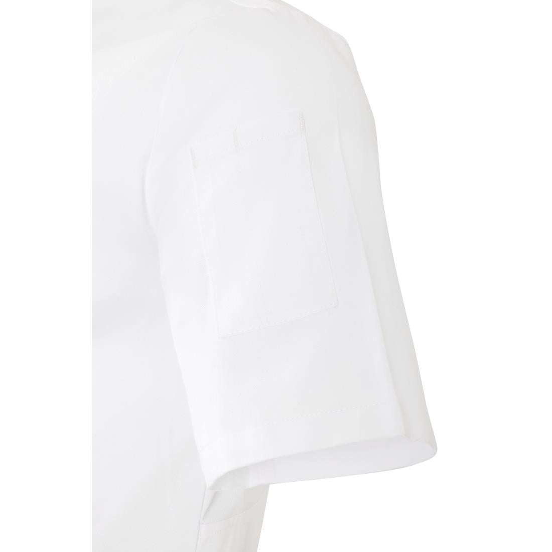 BA116-M Southside Harlem Koksjas Wit Korte Mouw Mesh Maat M