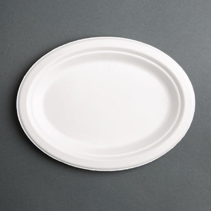 FC534 Fiesta Compostable composteerbare bagasse borden ovaal 198mm (50 stuks)
