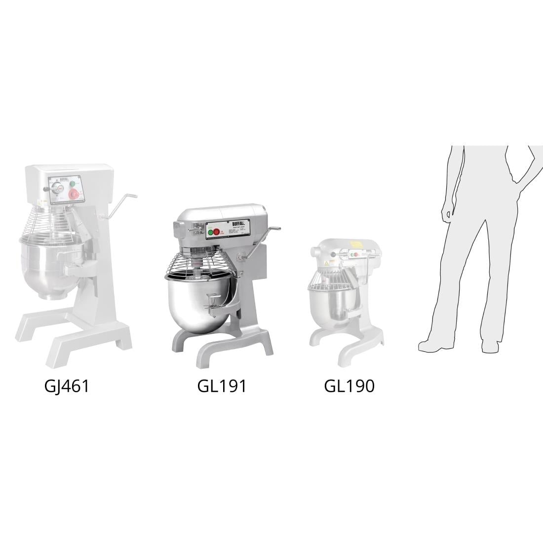 GL191 Buffalo planetaire mixer 20L