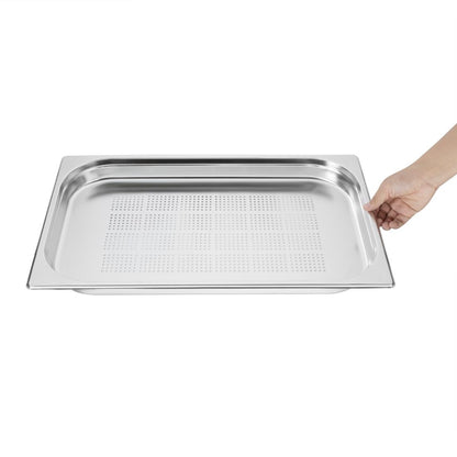 K839 Vogue roestvrijstalen geperforeerde 1/1 gastronormbak 40mm