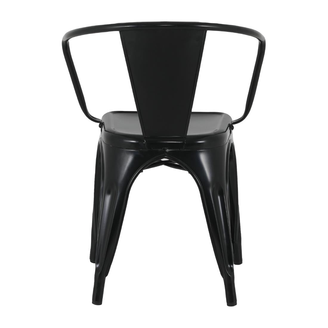 HZ806 Bolero Bistro Curve Armstoelen Zwart (4 stuks)