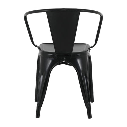 HZ806 Bolero Bistro Curve Armstoelen Zwart (4 stuks)