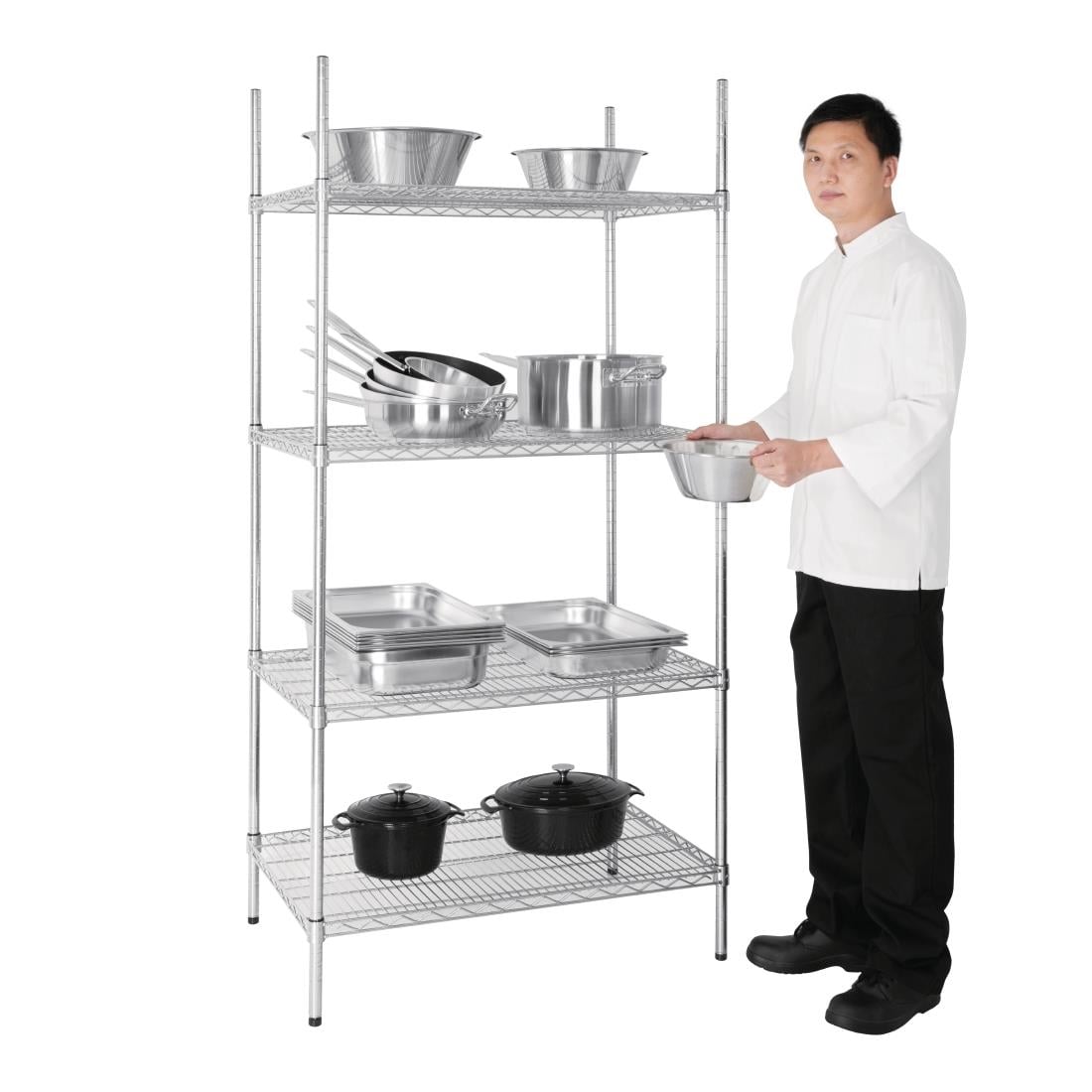 U256 Vogue voorraadrek 4 etages 183(H) x 91,5(B) x 61(D)cm