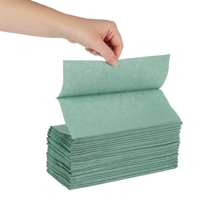 DL923 Jantex Z-gevouwen handdoeken 1-laags 250 vellen groen (12 stuks)