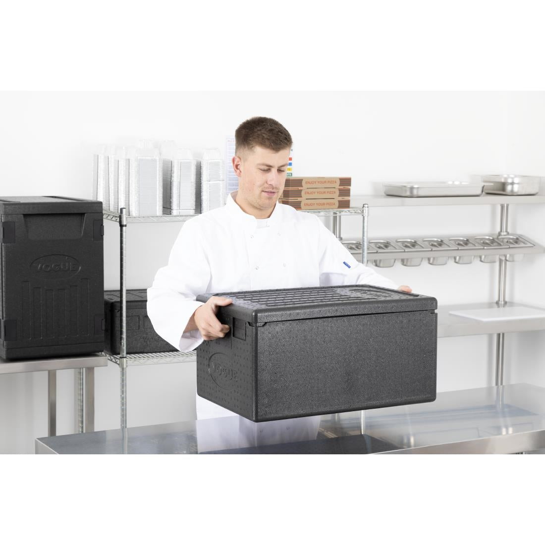 DX990 Vogue Geïsoleerde EPP Voedsel Transport Box 46Ltr GN Formaat