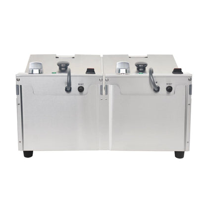 FC257 Buffalo dubbele tank dubbele mand 2x5ltr countertop friteuse 2x2.8kw