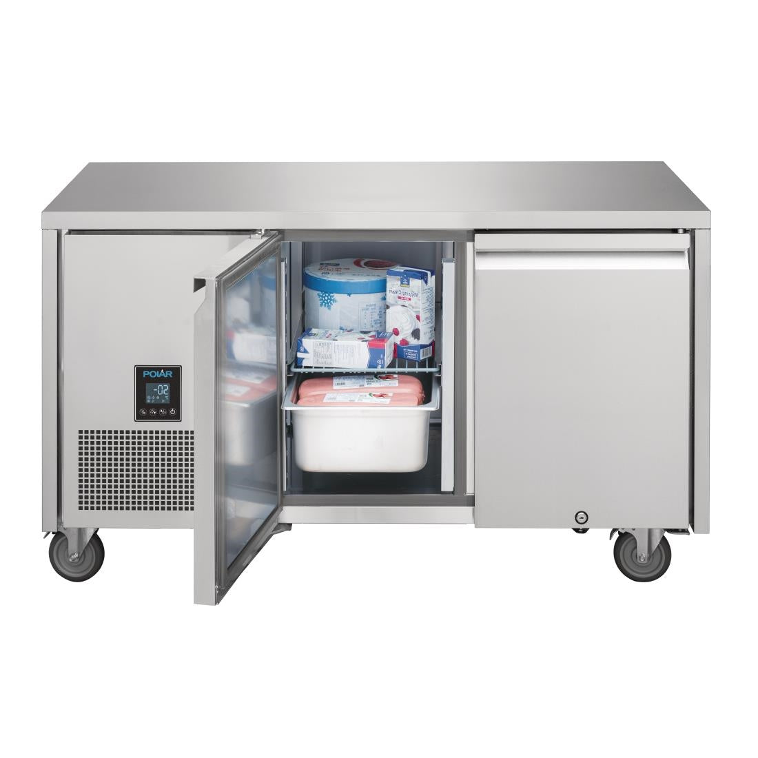 UA005 Polar U-serie premium tweedeurs koelwerkbank 267L
