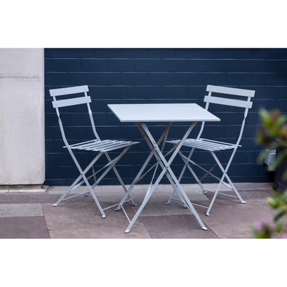 GK988 Bolero vierkante opklapbare stalen tafel grijs 60cm