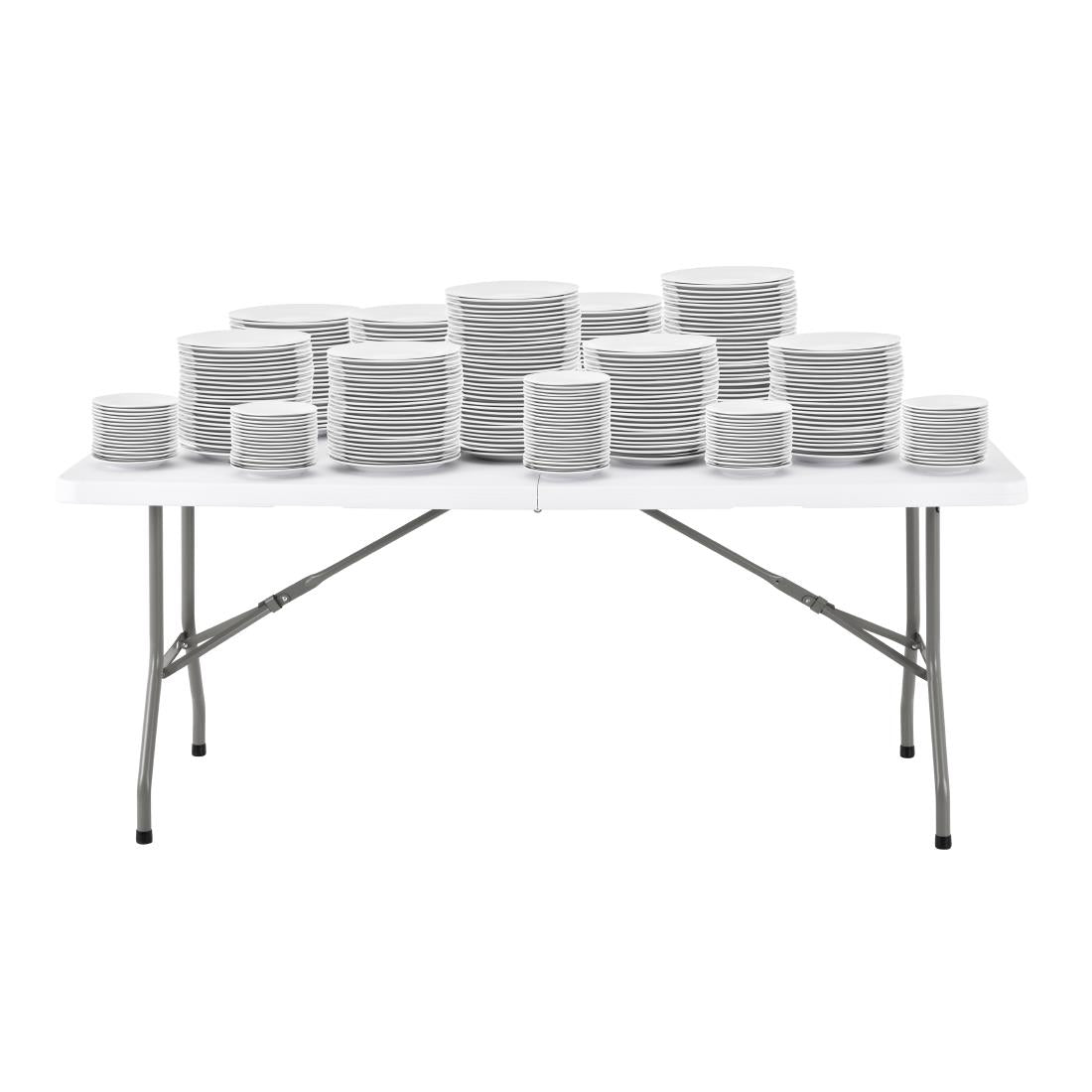 LL001 Bolero Rechthoekige middenvouwtafel 6ft wit