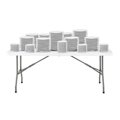 LL001 Bolero Rechthoekige middenvouwtafel 6ft wit