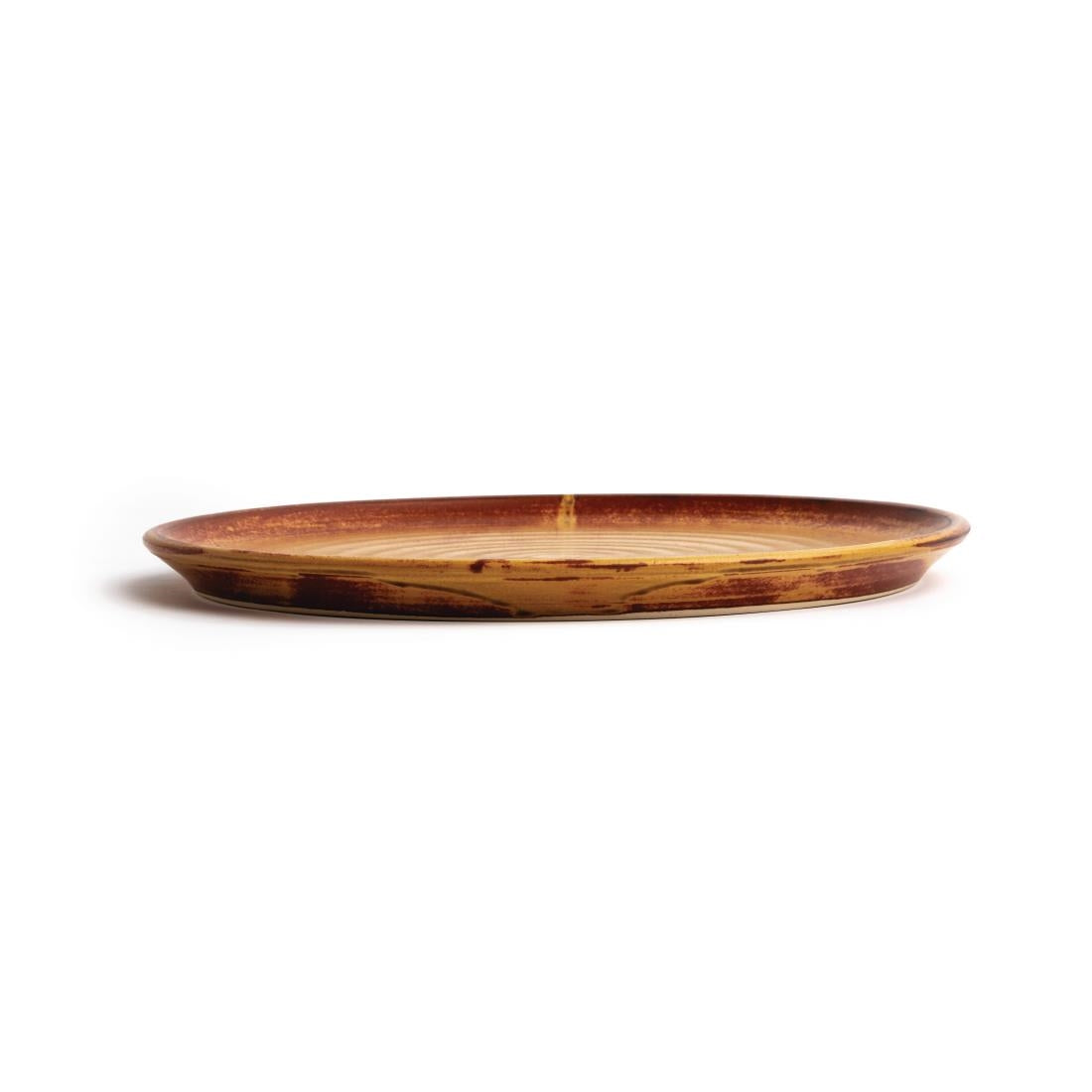 FA310 Olympia Canvas ronde borden met smalle rand roestoranje 26,5cm (6 stuks)