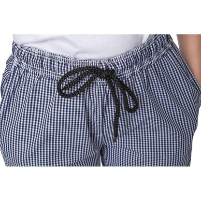B311-M Whites Vegas koksbroek blauw-wit geruit M