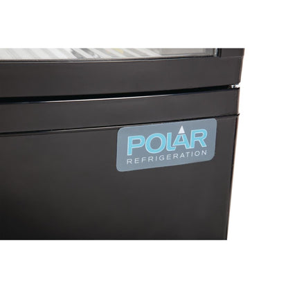 CX574 Polar C-Series Energiezuinige Koelkast Met Gebogen Deur Zwart 86Ltr