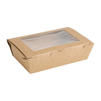FN897 Fiesta Recyclable saladeboxen met PET venster 700ml (200 stuks)
