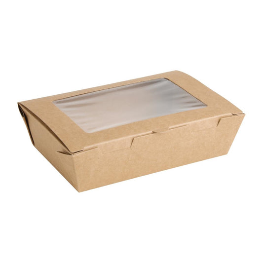 FN897 Fiesta Recyclable saladeboxen met PET venster 700ml (200 stuks)