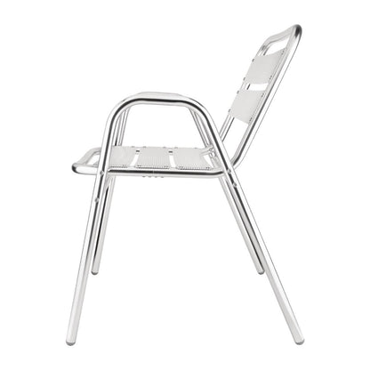 U501 Bolero stapelbare aluminium stoelen (4 stuks)