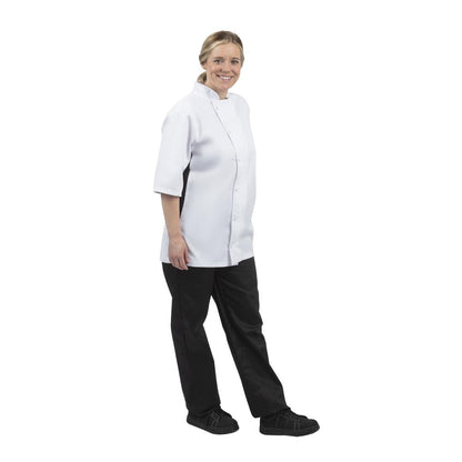 A928-M Whites Nevada koksbuis wit met zwart contrast M