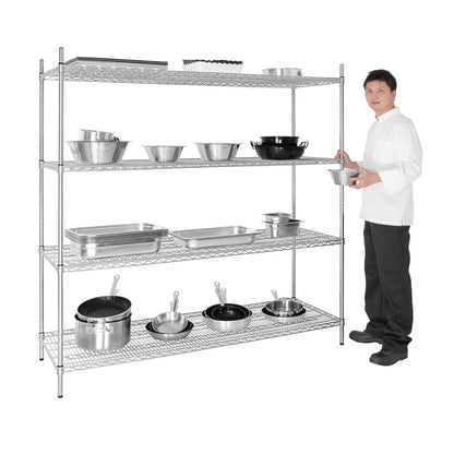 U259 Vogue voorraadrek met 4 schappen 183x61cm
