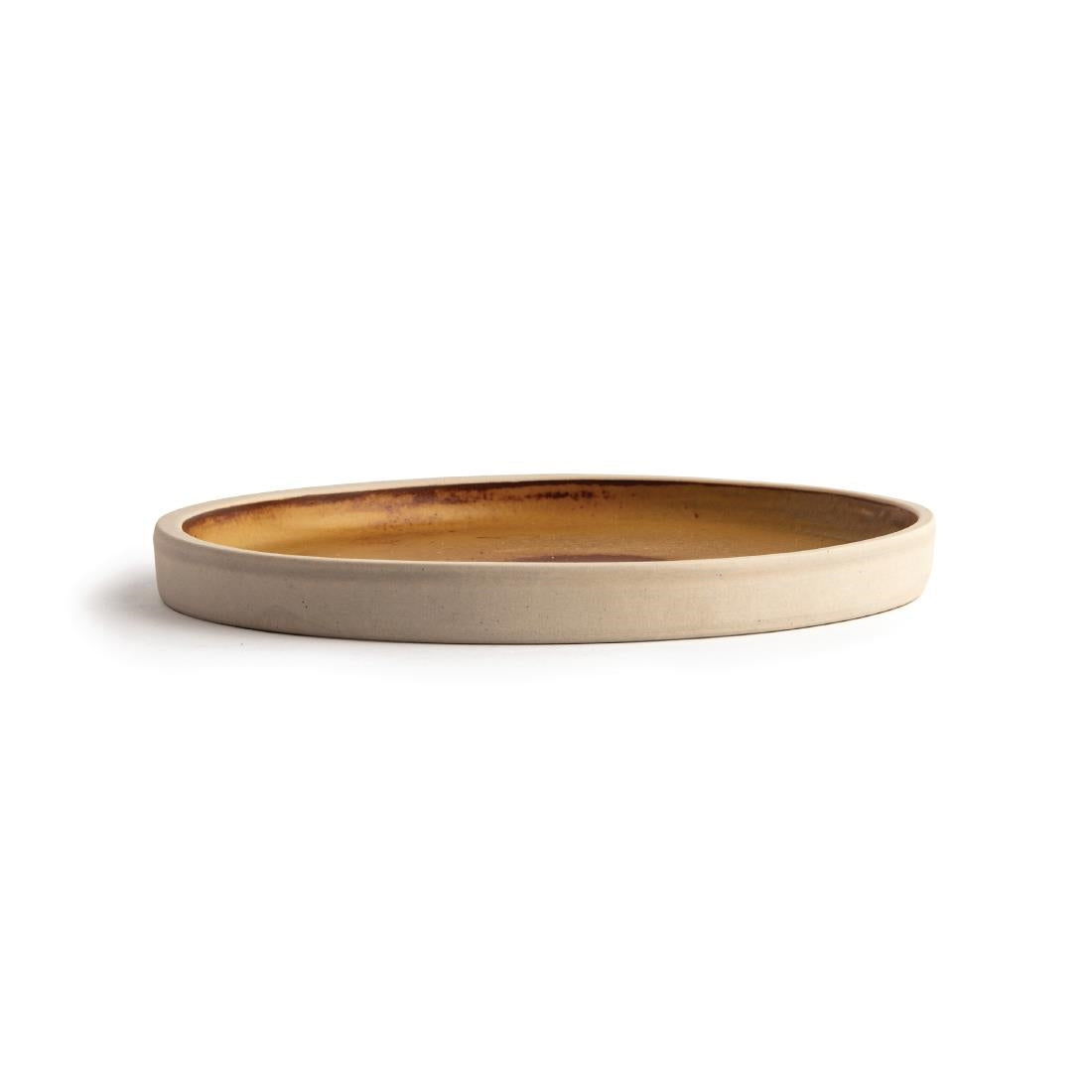 FA307 Olympia Canvas platte ronde borden roestoranje 18cm (6 stuks)