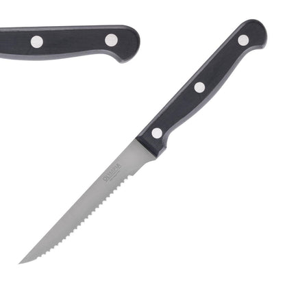 C134 Olympia steakmessen zwart heft 21,5cm (12 stuks)
