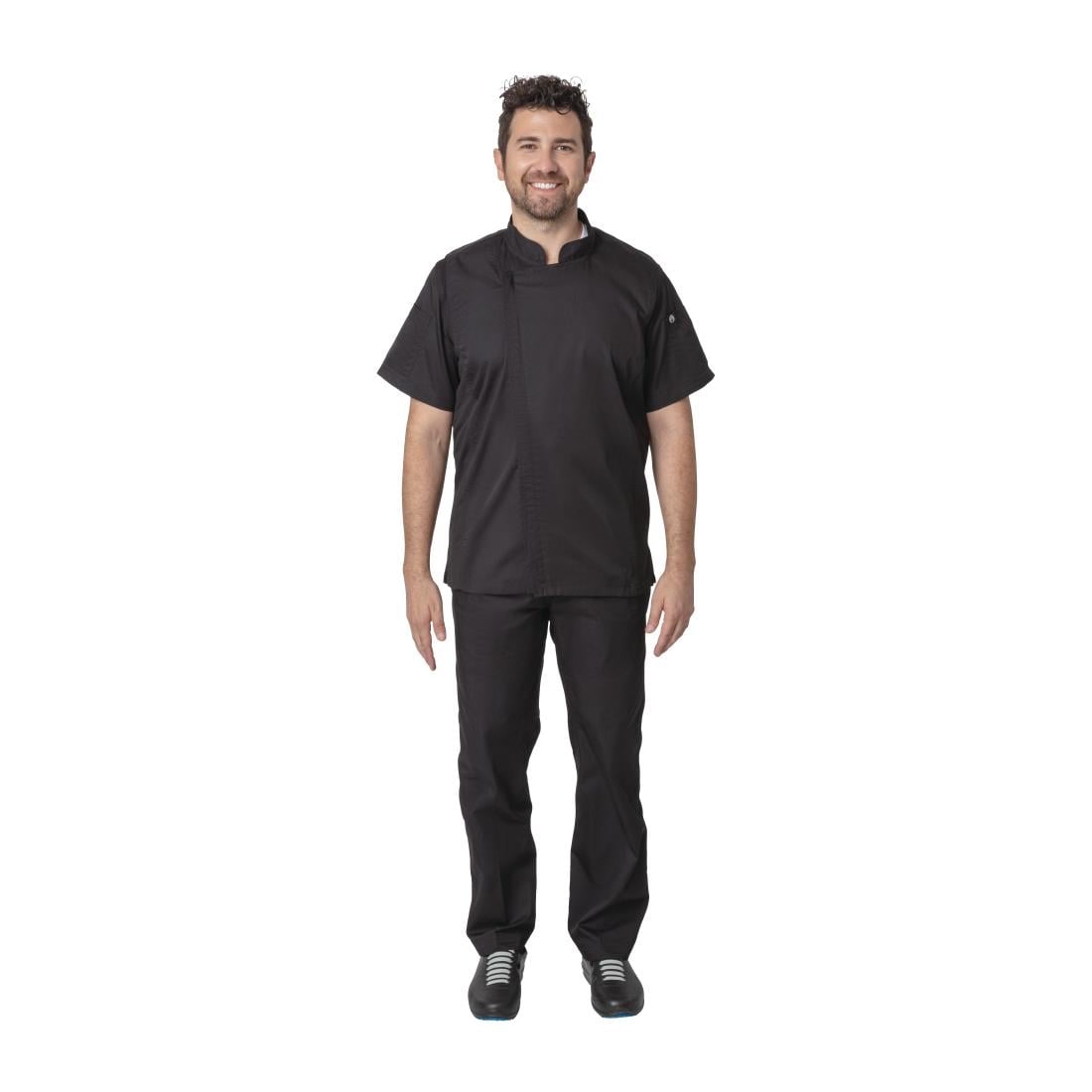 B472-M Chef Works Springfield unisex koksbuis met rits zwart M