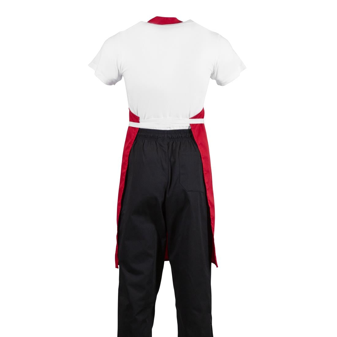 BB466 Whites halterschort polyester-katoen rood