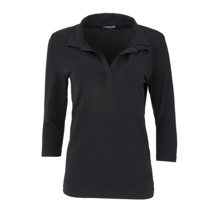 B038-S Uniform Works dames T-shirt met V-hals zwart S