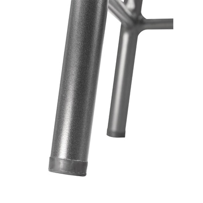 FB930 Bolero Cantina lage kruk met houten zitting metallic grijs (4 stuks)