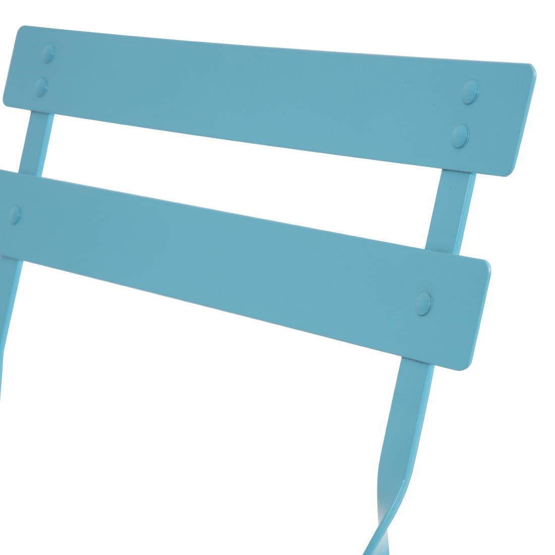 GK982 Bolero stalen opklapbare stoelen turquoise (2 stuks)