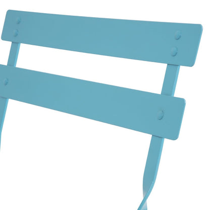 GK982 Bolero stalen opklapbare stoelen turquoise (2 stuks)