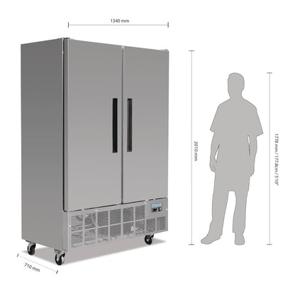 GD880 Polar g-serie dubbele deur slanke vriezer 960ltr