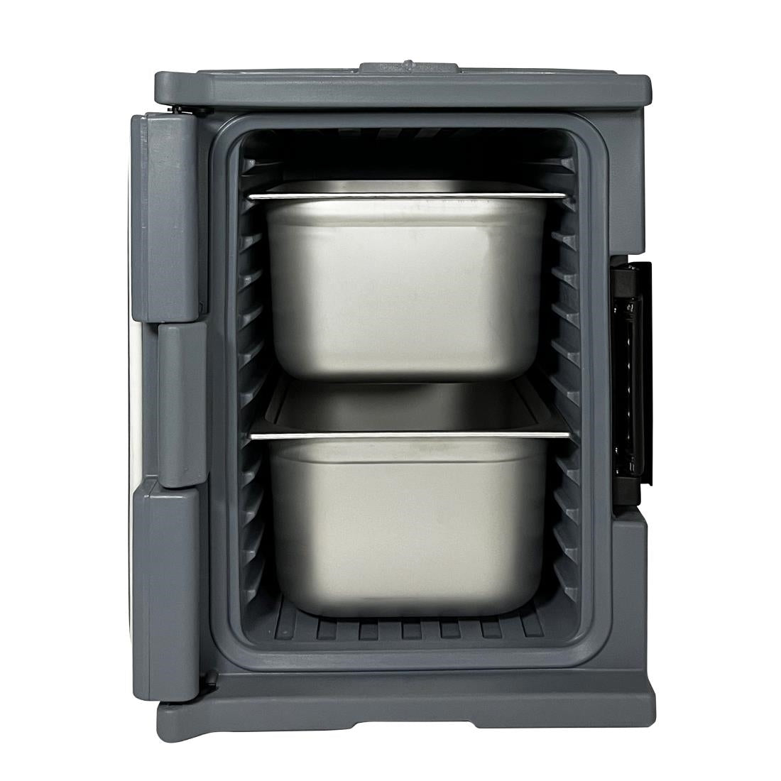 DX993 Vogue Thermo-Box 600 Voorlader Box Zwart Voor GN Bak Afmeting - 465X610x630mm