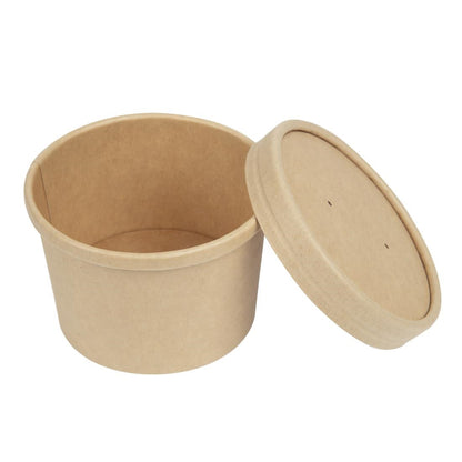 FA367 Colpac deksels voor magnetronbestendige kraft soepkommen recyclebaar 225ml en 350ml (500 stuks)