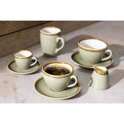 GP480 Olympia Kiln cappuccinokopjes mosgroen 34cl (6 stuks)