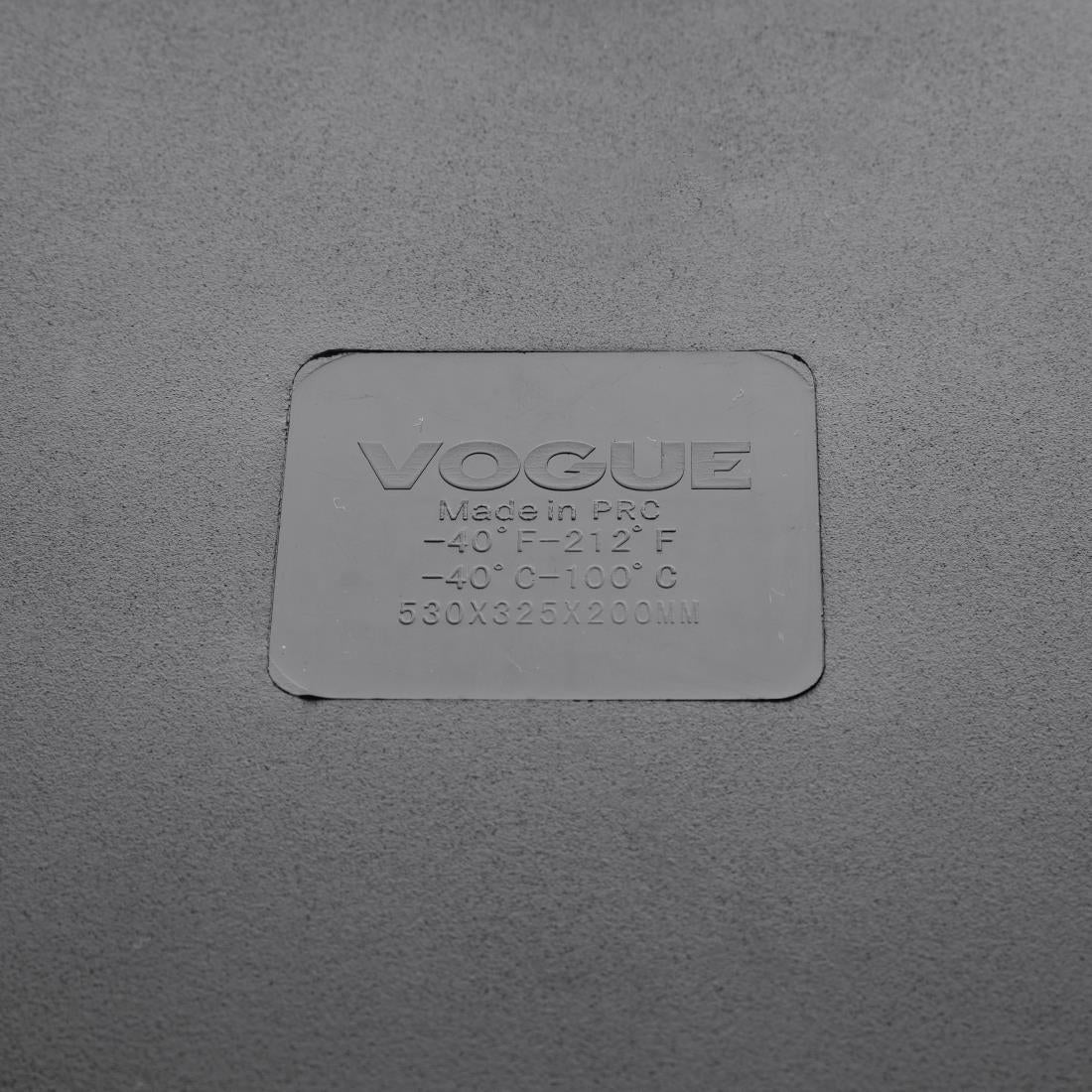 U457 Vogue polycarbonaat 1/1 gastronorm container 200mm zwart