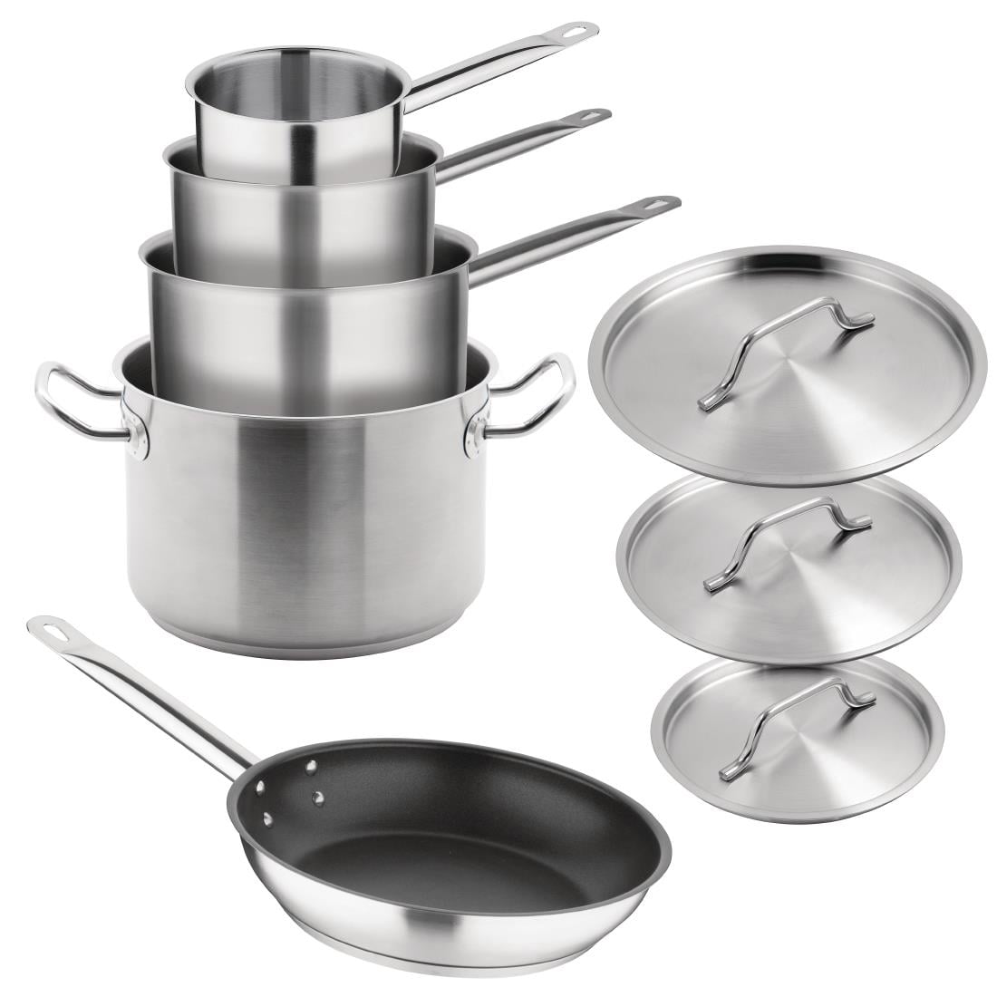 SA693 Vogue Cook Like A Pro 5-Delige Roestvrijstalen Inductiepannenset