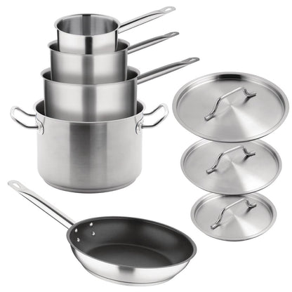 SA693 Vogue Cook Like A Pro 5-Delige Roestvrijstalen Inductiepannenset